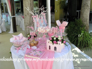 τραπέζι βιβλίου ευχών με κεράσματα και γλυκά – candy bar, οργάνωση και διακόσμηση βάπτισης μυροβολος, ΑΤΛΑΝΤΗΣ CLUB ΩΡΩΠΟΣ