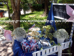 τραπέζι βιβλίου ευχών με κεράσματα και γλυκά – candy bar, οργάνωση και διακόσμηση βάπτισης μυροβολος, ΠΑΝΑΓΙΤΣΑ ΠΕΤΡΟΥΠΟΛΗΣ