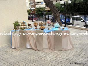 τραπέζι βιβλίου ευχών με κεράσματα και γλυκά – candy bar, οργάνωση και διακόσμηση βάπτισης μυροβολος, ΑΓΙΑ ΓΛΥΚΕΡΙΑ ΠΕΤΡΟΥΠΟΛΗΣ