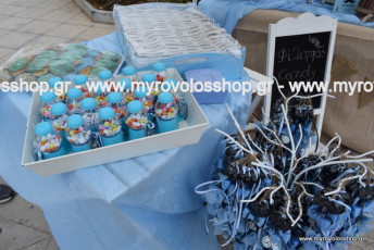 Θέμα Μουστάκι, αγια Αικατερίνη στο Ίλιον, Στήσιμο Τέντας με Τραπέζι Βιβλίου Ευχών με Κεράσματα και Γλυκά - Candy Bar, μαζί με Λεμονάδα - Βυσσινάδα και Νερό, σε συνδιασμό με την παρουσίαση των μπομπονιέρων, οργάνωση και διακόσμηση βάπτισης ΜΥΡΟΒΟΛΟΣ στην Αγία Αικατερίνη στο Ίλιον