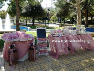 Candy Bar and Lemonade Bar, Τραπέζι Βιβλίου Ευχών, Παρουσίαση Μπομπονιέρων Βάπτισης, κεράσματα και γλυκά βάπτισης, Οργάνωση από το κατάστημά μας ΜΥΡΟΒΟΛΟΣ, εκκλησία Προφήτης Ηλίας στην Αγία Βαρβάρα