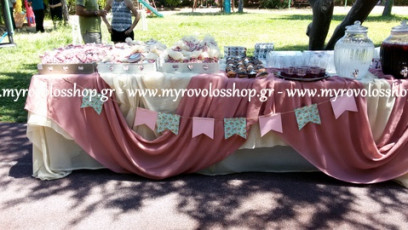 Candy Bar and Lemonade Bar, Τραπέζι Βιβλίου Ευχών, Παρουσίαση Μπομπονιέρων Βάπτισης, κεράσματα και γλυκά βάπτισης, Οργάνωση από το κατάστημά μας ΜΥΡΟΒΟΛΟΣ, εκκλησία Αγία Αικατερίνη εντός του ιδρύματος Βρεφών στους Αγίους Αναργύρους στο Πάρκο Τρίτση