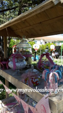 Candy Bar and Lemonade Bar, Τραπέζι Βιβλίου Ευχών, Παρουσίαση Μπομπονιέρων Βάπτισης, κεράσματα και γλυκά βάπτισης, Οργάνωση από το κατάστημά μας ΜΥΡΟΒΟΛΟΣ, εκκλησία Αγία Αικατερίνη εντός του ιδρύματος Βρεφών στους Αγίους Αναργύρους στο Πάρκο Τρίτση