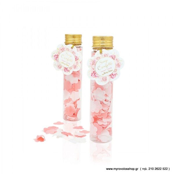 Μπομπονιέρα Σαπούνι confetti λουλούδι  ST-00649
