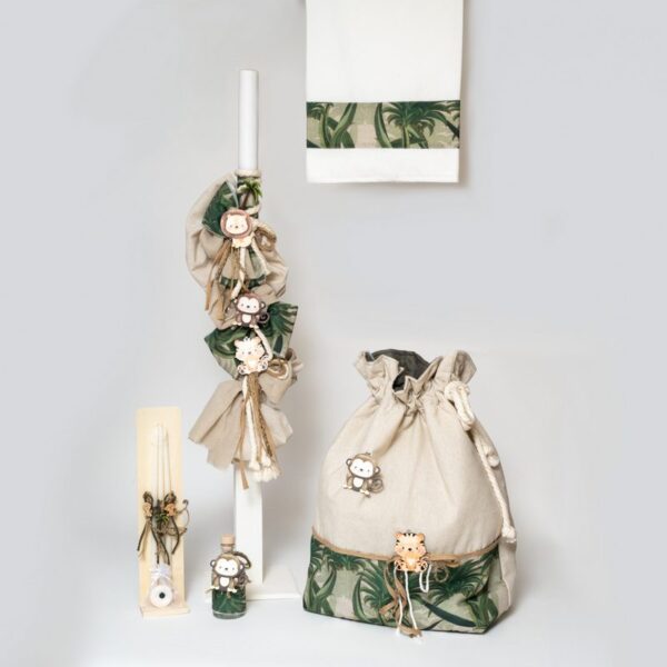 Set Βάπτισης Αγοριού θέμα Jungle animals SET-AE441