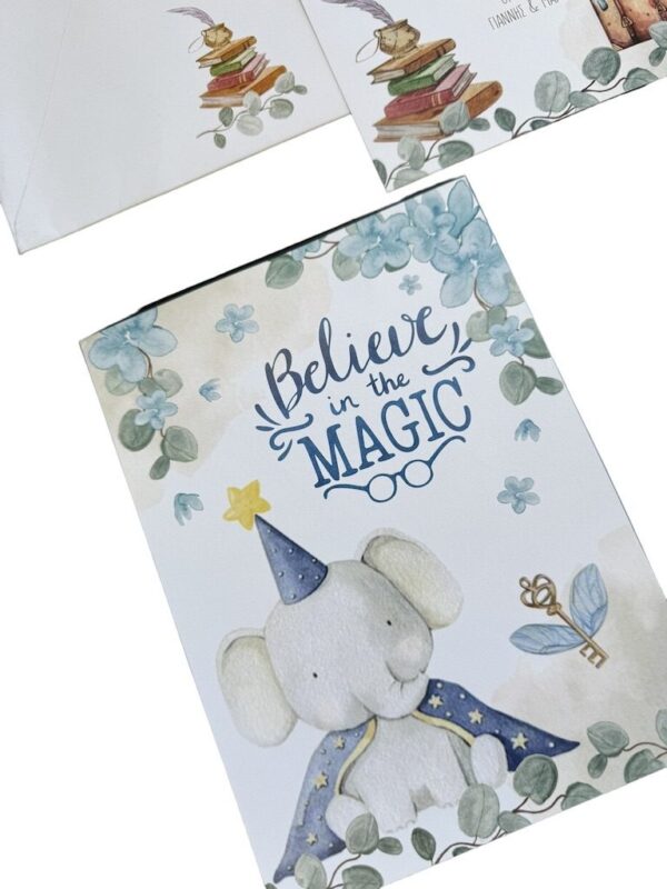 Προσκλητήριο Βάπτισης believe in the magic Myr-13015